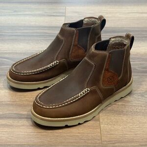 Twisted X 4" Chelsea Wedge Sole Boots in Oiled Saddle Brown Size 10